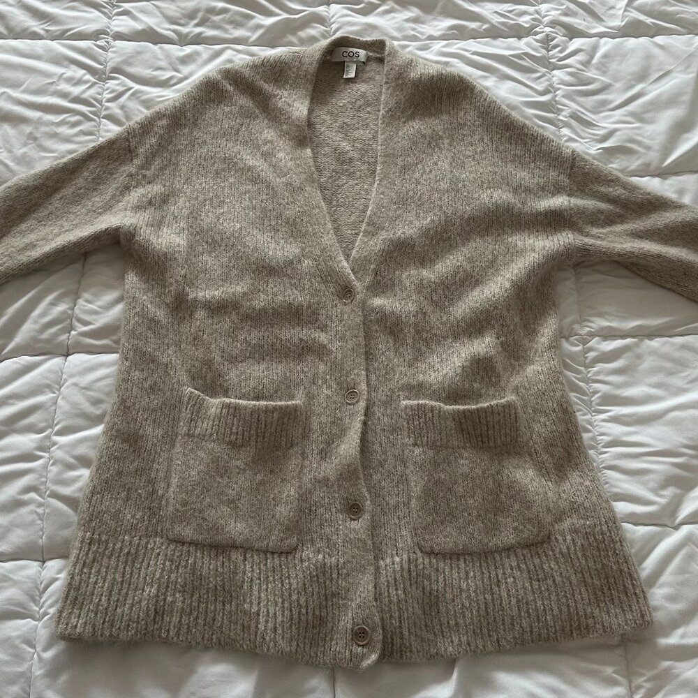 COS – LONG WOOL-ALPACA CARDIGAN
